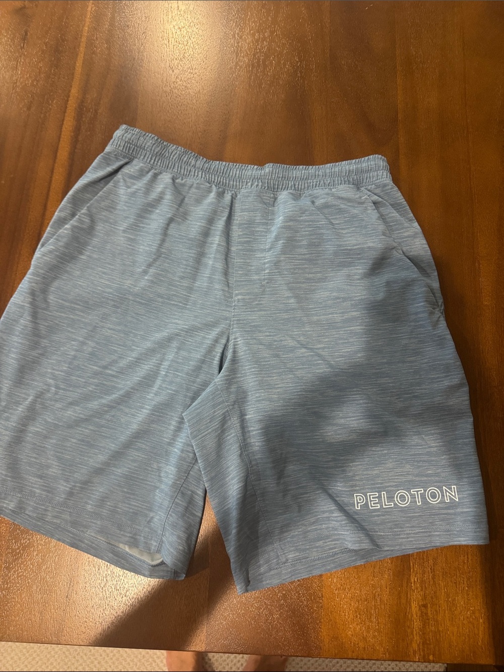 Peloton Men's Heathered Light Blue Athletic Shorts lululemon